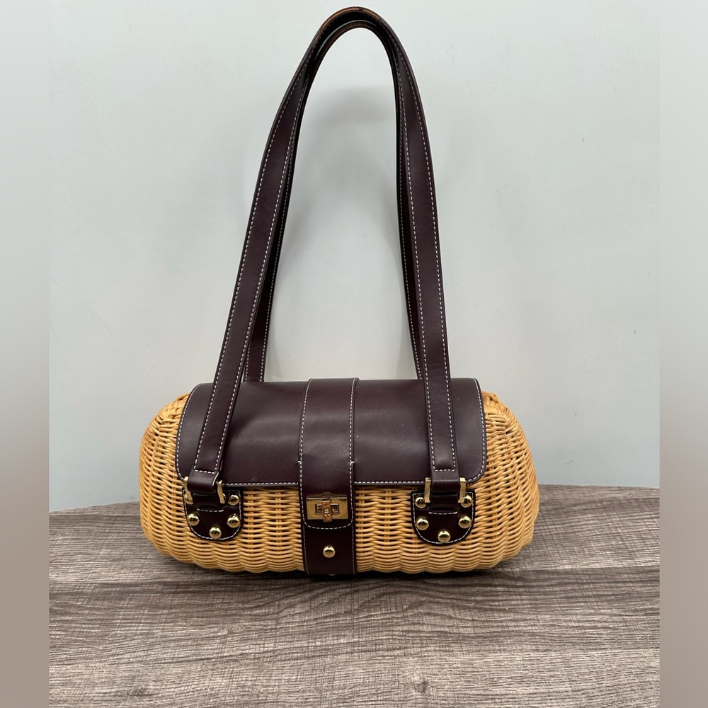Etienne Aigner Tan and Brown Shoulder Bag